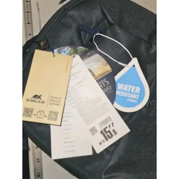 NWT! RIVACASE Suzuka 7760 Backpack With 15.6" Laptop Sleeve Blue - Picture 5 of 9